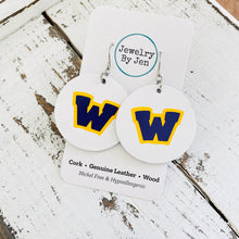 Load image into Gallery viewer, Waukee Earrings: White Circle