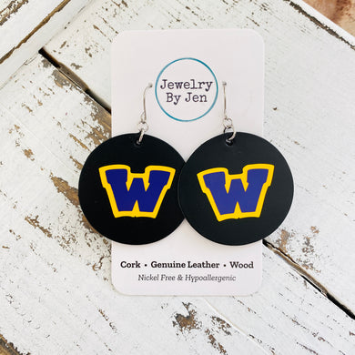 Waukee Earrings: Black Circle