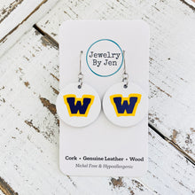 Load image into Gallery viewer, Waukee Earrings (Small): White Circle