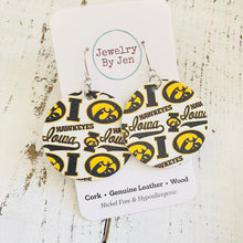 Load image into Gallery viewer, Iowa Hawkeyes Collage Circle Earrings