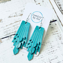 Load image into Gallery viewer, Boho Fringe Earrings: Dusty Turquoise