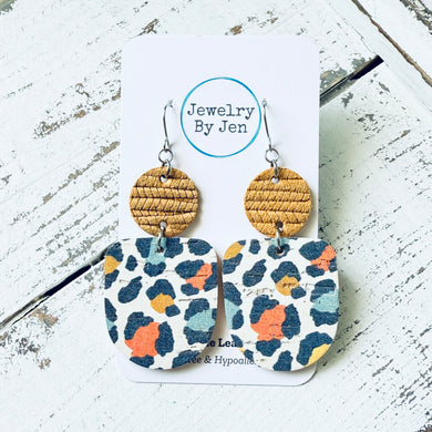 Boho Dangle Earrings: Safari Leopard