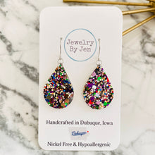 Load image into Gallery viewer, Small Teardrop: Jewel Tone Glitter