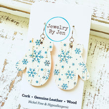 Load image into Gallery viewer, Mitten Earrings: Snowflakes
