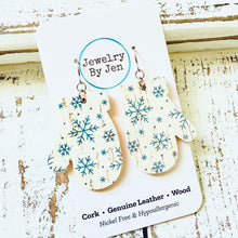 Load image into Gallery viewer, Mitten Earrings: Snowflakes