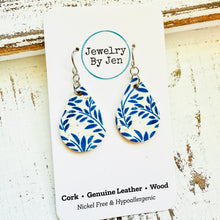 Load image into Gallery viewer, Small Teardrop Earrings: Cornflower Skies