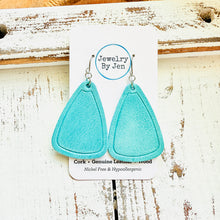 Load image into Gallery viewer, Embossed Modern Teardrop: Dusty Turquoise