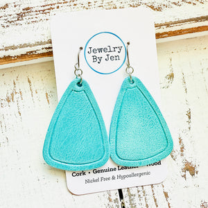 Embossed Modern Teardrop: Dusty Turquoise