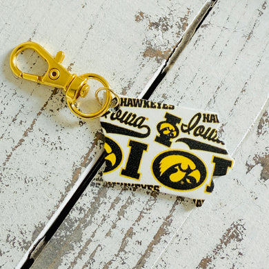 Iowa Hawkeyes Collage State Keychain