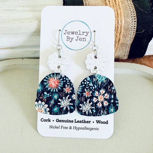 Winter Hat Earrings: Winter Mix