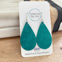 Load image into Gallery viewer, Medium Teardrop Earrings: Teal