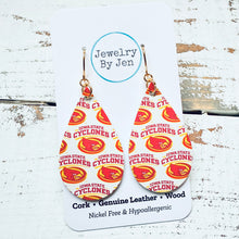 Load image into Gallery viewer, Iowa State University Medium Teardrop Earrings