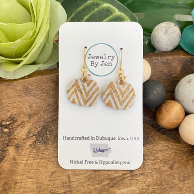 Mini Pumpkin: Gold & White Chevron