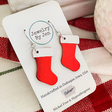 Load image into Gallery viewer, Christmas Stocking: Red Metallic