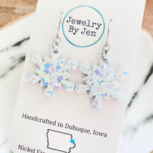 Load image into Gallery viewer, Snowflake (Small): Metallic Pastel Glitter