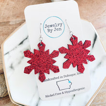 Load image into Gallery viewer, Snowflake: Fine Red Glitter