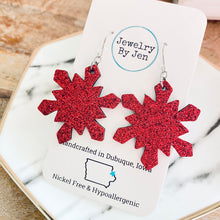 Load image into Gallery viewer, Snowflake: Fine Red Glitter