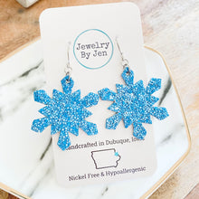 Load image into Gallery viewer, Snowflake: Carolina Blue Glitter