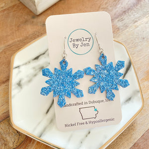 Snowflake: Carolina Blue Glitter
