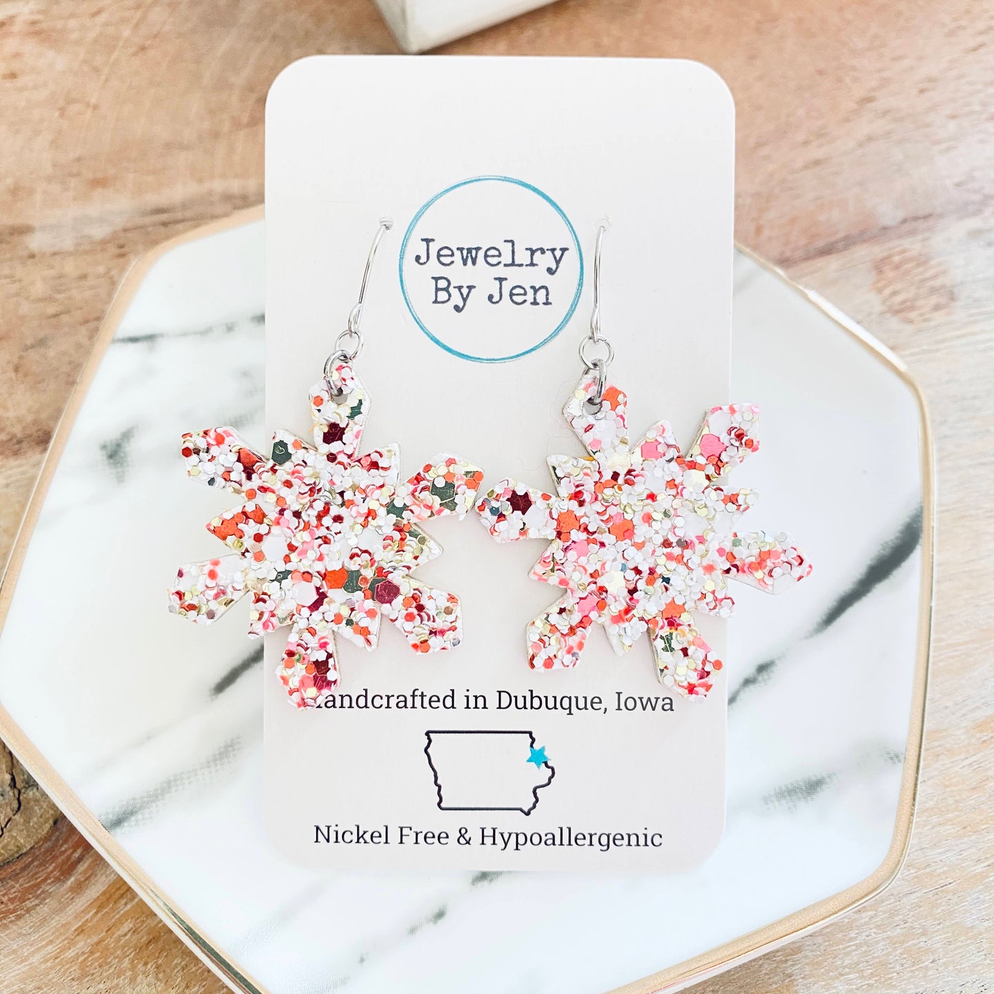 Snowflake: Candy Cane Glitter