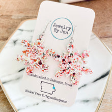 Load image into Gallery viewer, Snowflake: Candy Cane Glitter