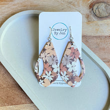 Load image into Gallery viewer, Side Cutout Teardrop: Brown Floral