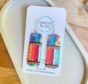 Bar Earrings (Medium): Books