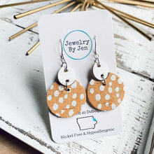 Load image into Gallery viewer, Luna Earrings (Medium Size): Mustard Spotted