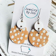 Load image into Gallery viewer, Luna Earrings (Medium Size): Mustard Spotted