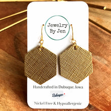 Load image into Gallery viewer, Hexagon: Gold Saffiano