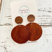 Load image into Gallery viewer, Wood Stud Earring: Brown
