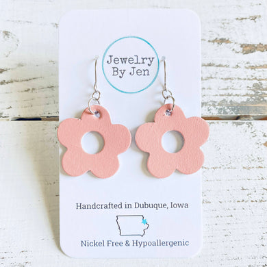 Petite Flower Earrings: Blush
