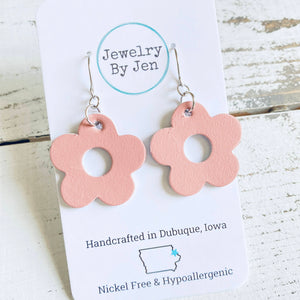 Petite Flower Earrings: Blush
