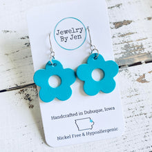 Load image into Gallery viewer, Petite Flower Earrings: Turquoise