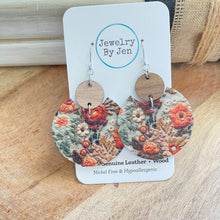 Load image into Gallery viewer, Luna Earrings: Seamfoam Wildflowers