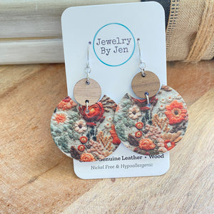 Luna Earrings: Seamfoam Wildflowers