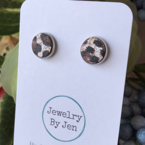 Stud Earrings: Baby Cheetah