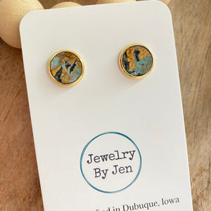 Stud Earrings: Turquoise Wildwood