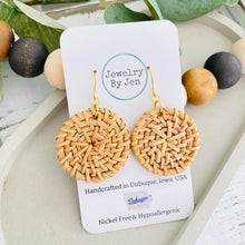 Load image into Gallery viewer, Rattan Round Earrings
