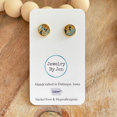 Stud Earrings: Turquoise Wildwood