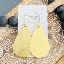Load image into Gallery viewer, Gold Smooth Metallic Large Teardrop