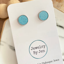 Load image into Gallery viewer, Stud Earrings: Turquoise Dazzle