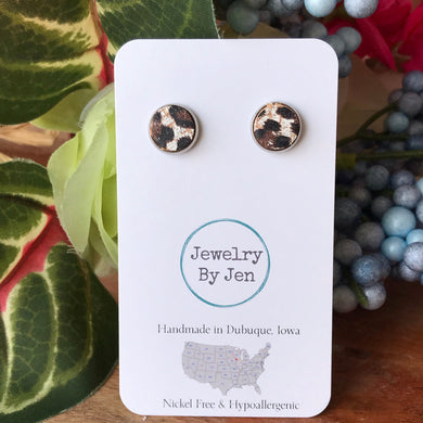 Stud Earrings: Baby Cheetah