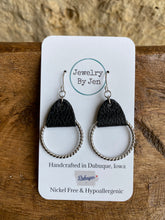 Load image into Gallery viewer, Twisted Hoop Earrings: Black