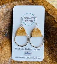 Load image into Gallery viewer, Twisted Hoop: Weathered Tan