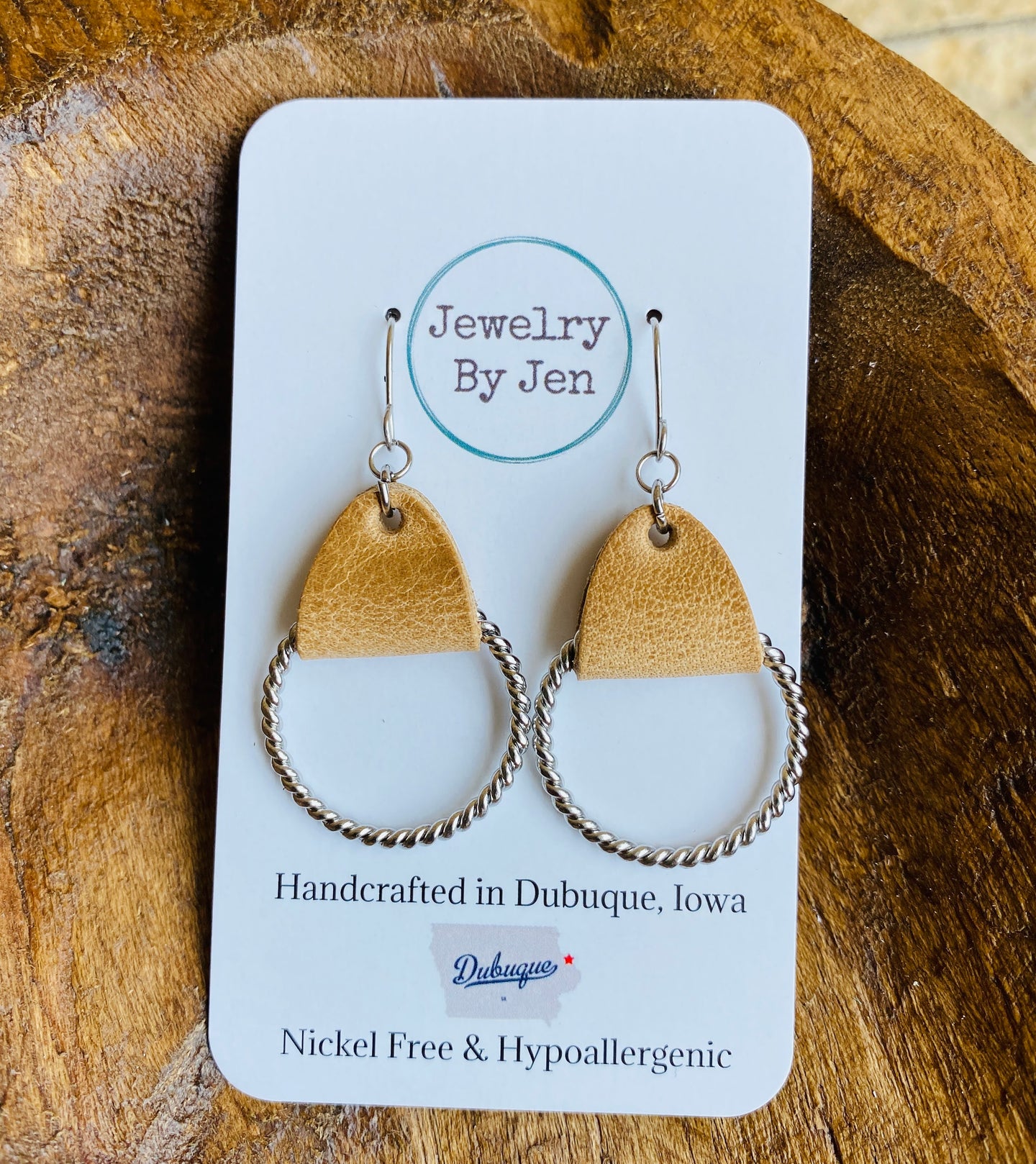Twisted Hoop: Weathered Tan