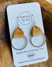 Load image into Gallery viewer, Twisted Hoop: Weathered Tan