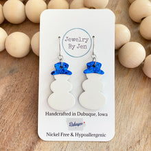 Load image into Gallery viewer, Snowman w/Blue Glitter Hat