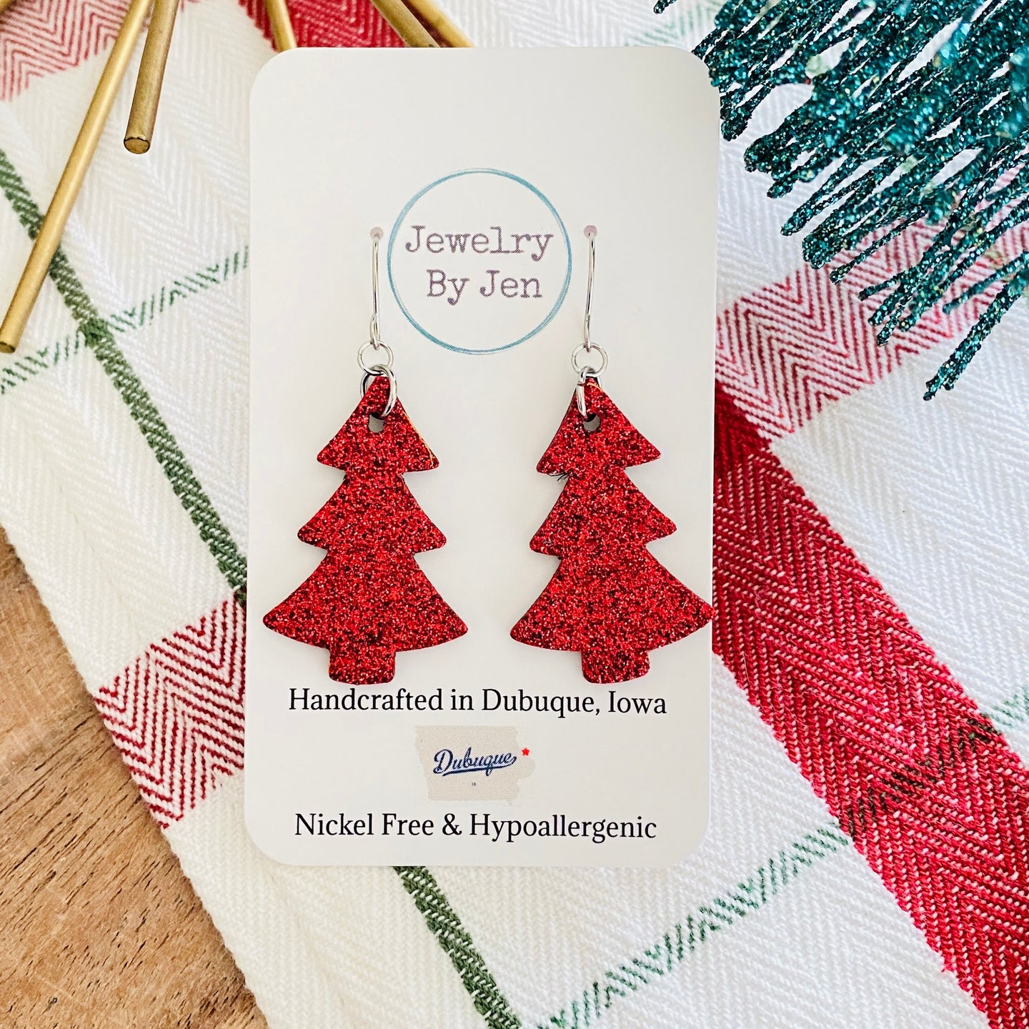 Christmas Tree: Red Fine Glitter – Jewelry By Jen LLC