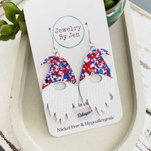 Load image into Gallery viewer, Gnome: Red, White &amp; Blue Glitter Hat